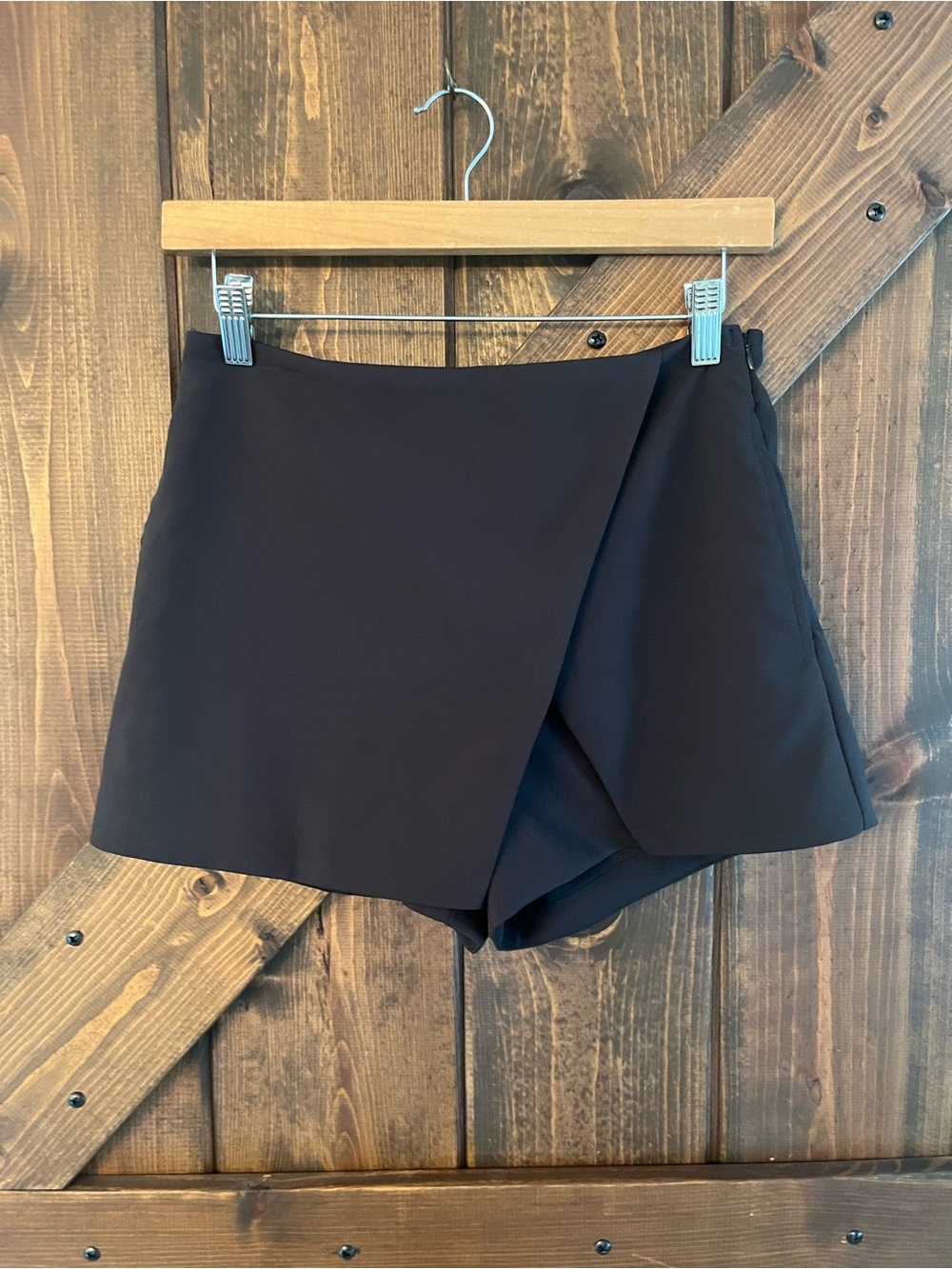 LUSH Black Wrap-Front Women's Shorts- Small- excellent condition
